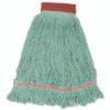 Boardwalk Wideband Looped-End Mop Heads, Large, Green, 12/carton (BWKLM30314L)