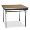 Barricks Special Size Folding Table, Square, 36w X 36d X 30h, Walnut/black (BRKCL36WA)