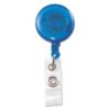 Advantus Translucent Retractable ID Card Reel, 30" Extension, Blue, 12/Pack (AVT75472)