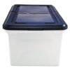 Innovative Storage Designs Extra-Capacity 28" File Tote, Letter Files, 23.25" X 14.25" X 10.63", Clear/navy (AVT55797)