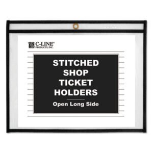 C-Line Shop Ticket Holders, Stitched, Sides Clear, 50 Sheets, 11 x 8.5, 25/Box (CLI49911)