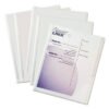 C-Line Vinyl Report Covers with Binding Bars, 0.13" Capacity,  8.5 x 11, Clear/Clear, 50/Box (CLI32457)