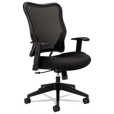 HON Vl702 Mesh High-Back Task Chair, Supports Up To 250 Lb, 18.5" To 23.5" Seat Height, Black (BSXVL702MM10)