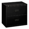 HON 400 Series Lateral File, 2 Legal/letter-Size File Drawers, Black, 36" X 18" X 28" (BSX482LP)