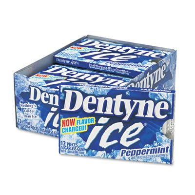 Dentyne Ice Sugarless Gum, Peppermint Flavor,16 Pieces/pack, 9 Packs/box (CDB3125400)