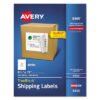 Avery Shipping Labels With Trueblock Technology, Inkjet Printers, 8.5 X 11, White, 100/box (AVE8465)