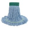Boardwalk Super Loop Wet Mop Head, Cotton/synthetic Fiber, 5" Headband, Medium Size, Blue, 12/carton (BWK502BLCT)