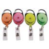 Advantus Carabiner-Style Retractable ID Card Reel, 30" Extension, Assorted Neon Colors, 20/Pack (AVT91119)