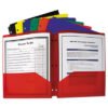 C-Line Two-Pocket Heavyweight Poly Portfolio Folder, 3-Hole Punch, 11 x 8.5, Randomly Assorted Colors (CLI33930)