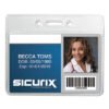 SICURIX Sicurix Badge Holder, Horizontal, 2.13 X 3.38, Clear, 12/pack (BAU67810)