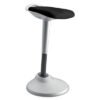 HON Perch Series Seat, Backless, Supports Up To 250 Lb, Black Seat, Silver Base (BSXVLPERCHAS10X)