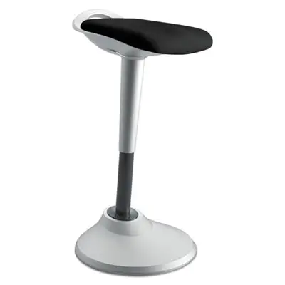 HON Perch Series Seat, Backless, Supports Up To 250 Lb, Black Seat, Silver Base (BSXVLPERCHAS10X)