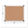 MasterVision Value Cork Bulletin Board with Aluminum Frame, 24" x 36", Tan Surface, Satin Aluminum Frame (BVCCA031170)