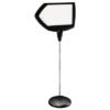 MasterVision Magnetic Dry Erase Floor Stand Signs, Arrow, Adjusts Up to 63" Tall, Black/Silver Stand, White 25" x 17" Face (BVCSIG01010101)