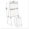 MasterVision Silver Easy Clean Dry Erase Quad-Pod Presentation Easel, 28" x 39.5", White Surface, Black/Satin Aluminum Frame (BVCEA2300335MV)