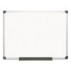 MasterVision Value Melamine Dry Erase Board, 36" x 48", White Surface, Satin Aluminum Frame (BVCMA0512170MV)