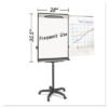 MasterVision Tripod Extension Bar Magnetic Gold Ultra Dry Erase Easel, 30" x 36", White Surface, Black/Satin Aluminum Frame (BVCEA48062119)