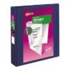 Avery Durable View Binder With Durahinge And Slant Rings, 3 Rings, 1.5" Capacity, 11 X 8.5, Blue (AVE17024)