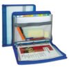 C-Line Zippered Binder with Expanding File, 2" Expansion, 7 Sections, Zipper Closure, 1/6-Cut Tabs, Letter Size, Bright Blue (CLI48115)