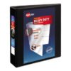 Avery Heavy-Duty Non Stick View Binder With Durahinge And Slant Rings, 3 Rings, 2" Capacity, 11 X 8.5, Black, (5500) (AVE05500)
