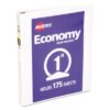 Avery Economy View Binder With Round Rings , 3 Rings, 1" Capacity, 11 X 8.5, White, (5711) (AVE05711)