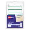 Avery Printable 4" X 6" - Permanent File Folder Labels, 0.69 X 3.44, White, 7/sheet, 36 Sheets/pack, (5203) (AVE05203)