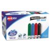 Avery Marks A Lot Pen-Style Dry Erase Marker Value Pack, Medium Chisel Tip, Assorted Colors, 24/set (29860) (AVE29860)