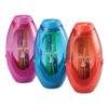 Bostitch Twist-N-Sharp Pencil Sharpener, Two-Hole, 3.91 X 1.5 X 5.88, Randomly Assorted Colors, 6/pack (BOSPS2ASSTPK)