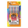 BIC Xtra-Sparkle Mechanical Pencil Value Pack, 0.7 mm, HB (#2), Black Lead, Assorted Barrel Colors, 24/Pack (BICMPLP241)