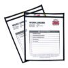 C-Line Shop Ticket Holders, Stitched, Both Sides Clear, 50 Sheets, 8.5 x 11, 25/Box (CLI46911)