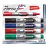 BIC Intensity Advanced Dry Erase Marker, Tank-Style, Broad Chisel Tip, Assorted Colors, 4/pack (BICGELITP41AST)