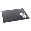 Artistic Desk Pad with Transparent Lift-Top Overlay and Antimicrobial Protection, 31" x 20", Black Pad, Transparent Frost Overlay (AOP41200S)