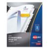 Avery Customizable Print-On Dividers, 3-Hole Punched, 5-Tab, 11 x 8.5, White, 25 Sets (AVE11517)