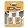 BIC WITE-OUT QUICK DRY CORRECTION FLUID, 20 ML BOTTLE, WHITE, 2/PACK (BICWOFQDP24AWHI)