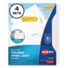 Avery Big Tab Printable White Label Tab Dividers, 8-Tab, 11 x 8.5, White, 4 Sets (AVE14433)
