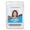 Advantus Security ID Badge Holders, Vertical, Pre-Punched for Chain/Clip, Clear, 2.63" x 4.38" Holder, 2.38" x 3.75" Insert, 50/Box (AVT75419)