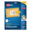 Avery Shipping Labels W/ Trueblock Technology, Inkjet Printers, 3.33 X 4, White, 6/sheet, 25 Sheets/pack (AVE8164)