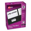 Avery Two-Pocket Folder, 40-Sheet Capacity, 11 X 8.5, Black, 25/box (AVE47988)