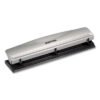 Bostitch 12-Sheet Three-Hole Punch, 9/32" Holes, Silver/black (BOSHP12)