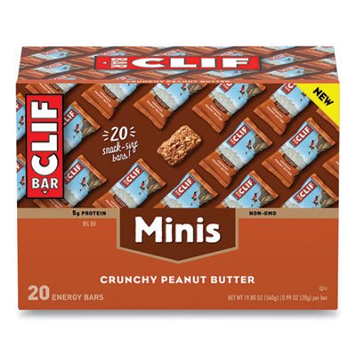 CLIF Bar Energy Bar, Mini Crunchy Peanut Butter, 0.99 Oz Bar, 20/box (CBCCCC36412)