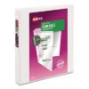 Avery Durable View Binder With Durahinge And Slant Rings, 3 Rings, 1" Capacity, 11 X 8.5, White, 4/pack (AVE17575)