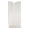 General Grocery Paper Bags, #6 Size, 5.88" x 3.63" x 11", White, 500/Bundle (BAGGW6500)