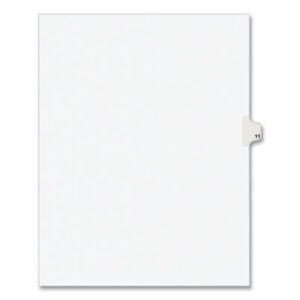 Avery Preprinted Legal Exhibit Side Tab Index Dividers, Avery Style, 10-Tab, 11, 11 X 8.5, White, 25/pack (AVE11921)