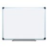 MasterVision Porcelain Value Dry Erase Board, 36" x 48", White Surface, Satin Aluminum Frame (BVCCR0801170MV)