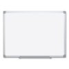 MasterVision Earth Silver Easy Clean Dry Erase Boards, 96" x 48", White Surface, Satin Aluminum Frame (BVCMA2100790)