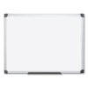 MasterVision Value Lacquered Steel Magnetic Dry Erase Board, 96" x 48", White Surface, Satin Aluminum Frame (BVCMA2107170)