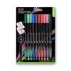 BIC Intensity Porous Point Pen, Stick, Extra-Fine 0.4 Mm, Assorted Ink And Barrel Colors, 10/pack (BICFPINFAP10AST)