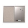 MasterVision Designer Fabric Bulletin Board, Combo Magnetic Dry Erase/Bulletin, 24" x 18", Multicolor/Gray Surface, Gray Fiberboard Frame (BVCMX04331608)