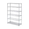 Alera Nsf Certified 6-Shelf Wire Shelving Kit, 48w X 18d X 72h, Silver (ALESW664818SR)