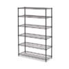Alera Nsf Certified 6-Shelf Wire Shelving Kit, 48w X 18d X 72h, Black Anthracite (ALESW664818BA)